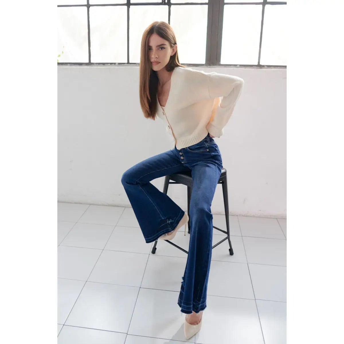 Peyton Bell Bottom Jeans Liv True Boutique