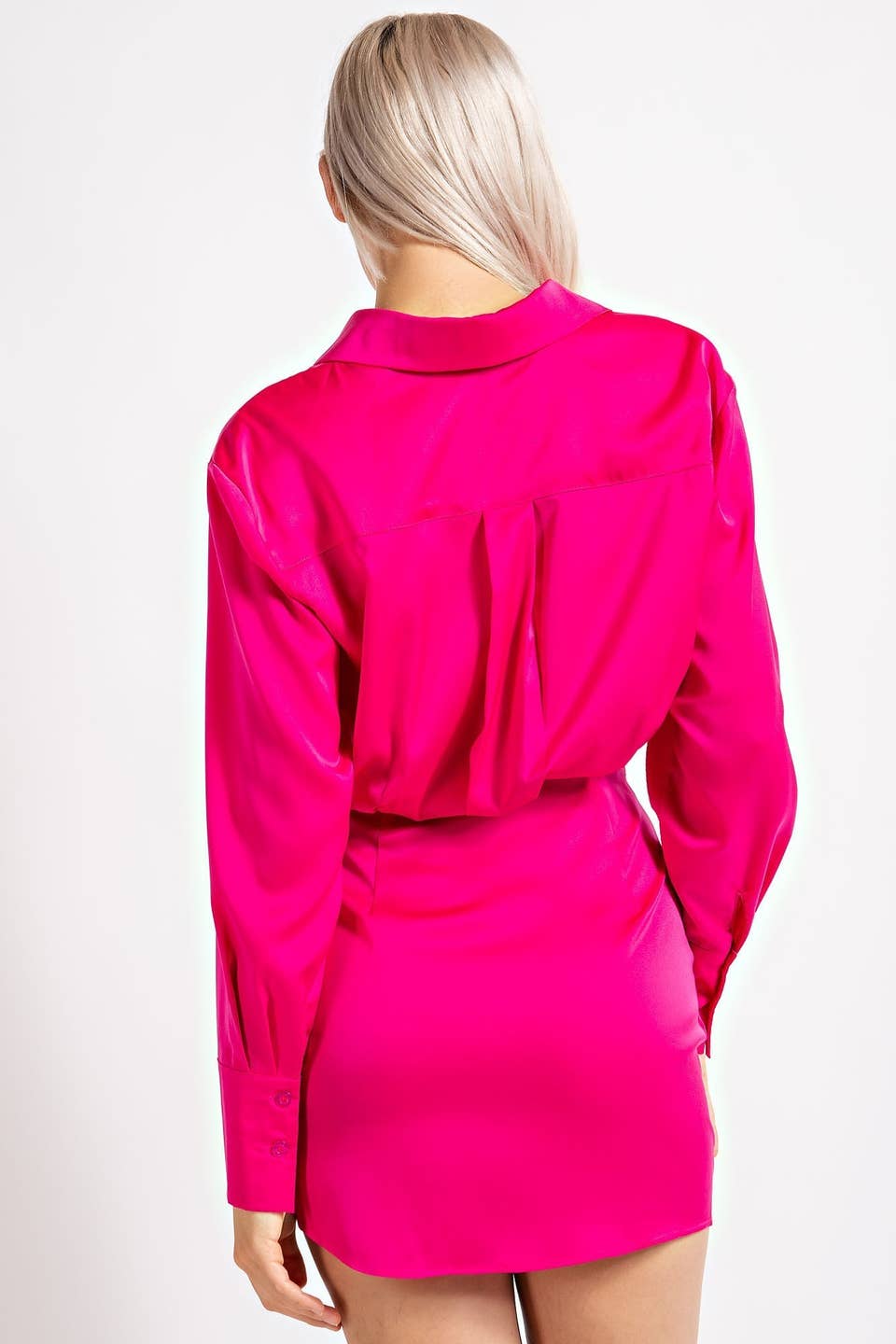 Lucia Long Sleeve Satin Dress – Liv True Boutique