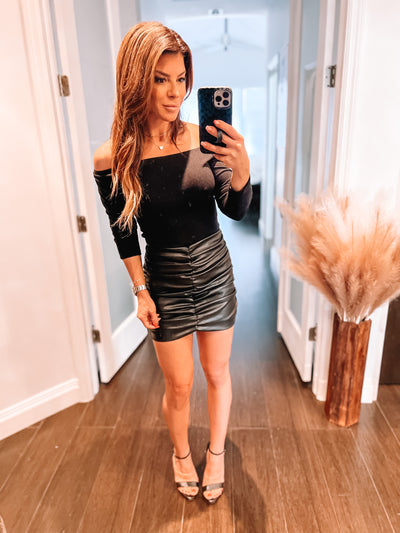 Long sleeve black bodysuit