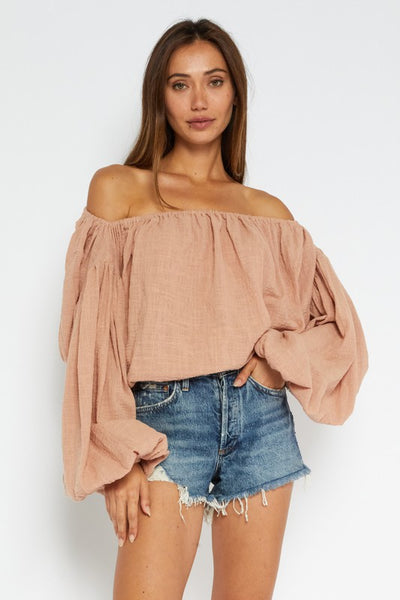Taupe Boho blouse