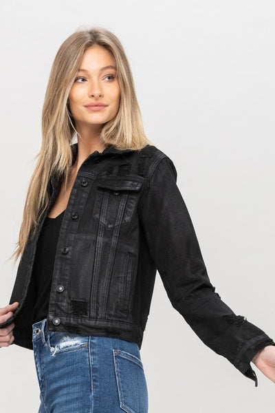 black denim jacket
