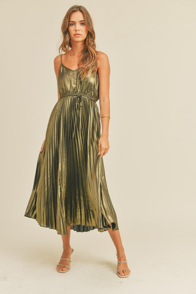 Mariella Metallic Midi Dress Liv True Boutique Mariella Metallic Midi Dress Liv True Boutique