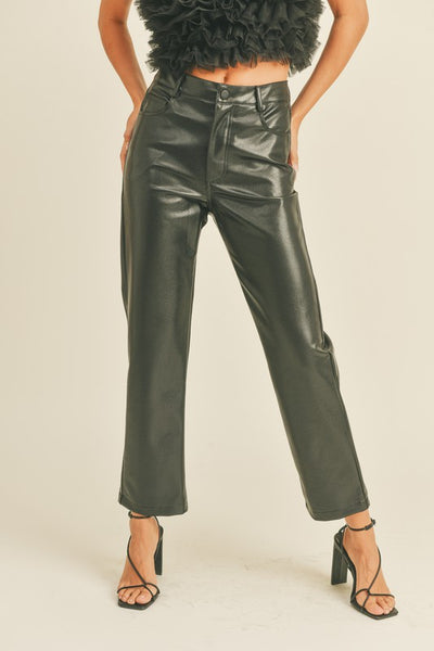 faux leather pants