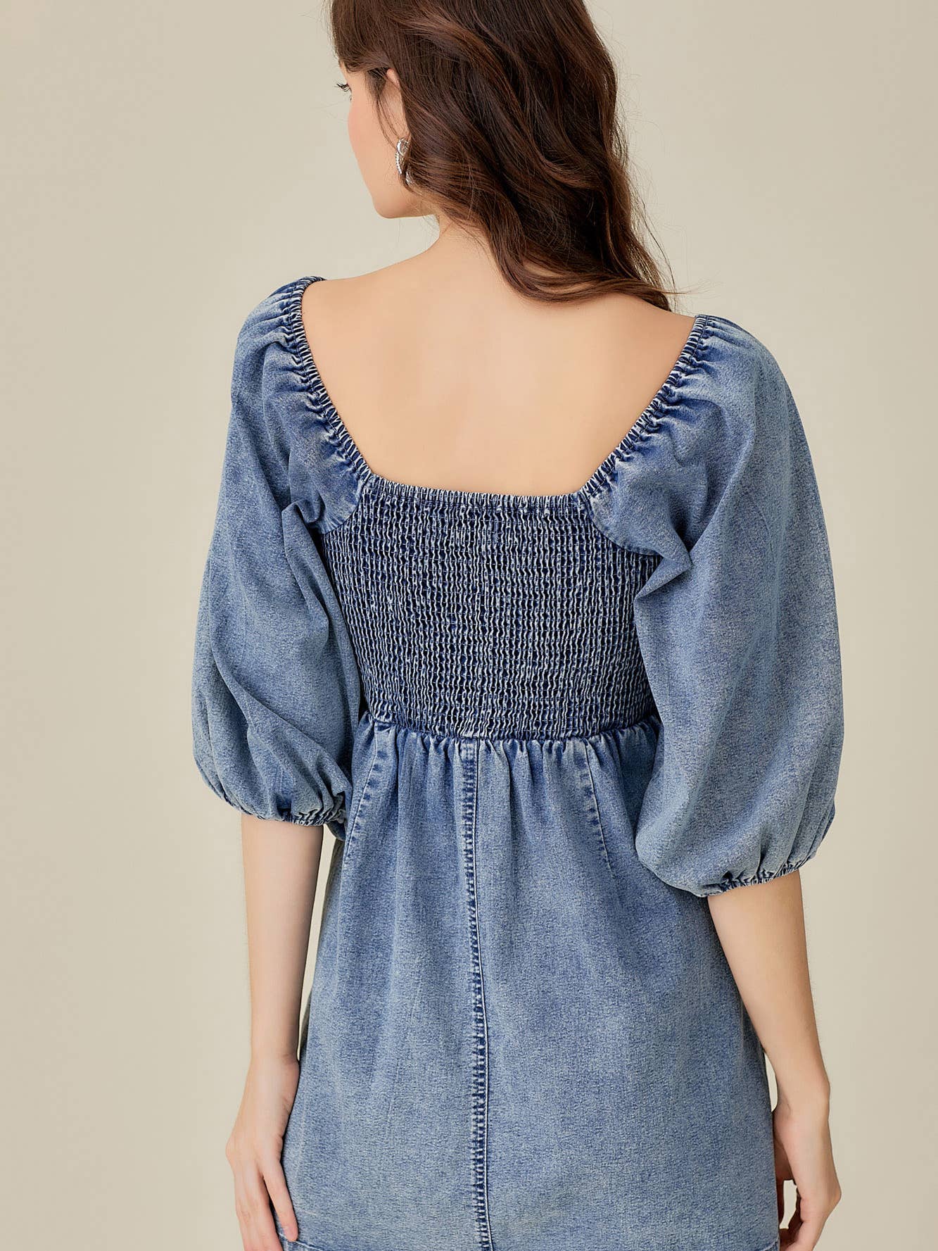 denim puff sleeve dress zara Denim Puff Sleeve Dress Zara