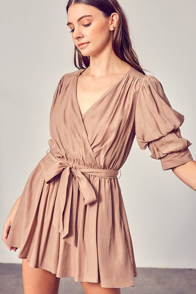 puff sleeve romper